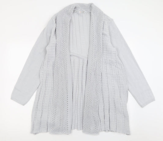 Damart Womens Grey V-Neck  Acrylic Cardigan Jumper Size 10