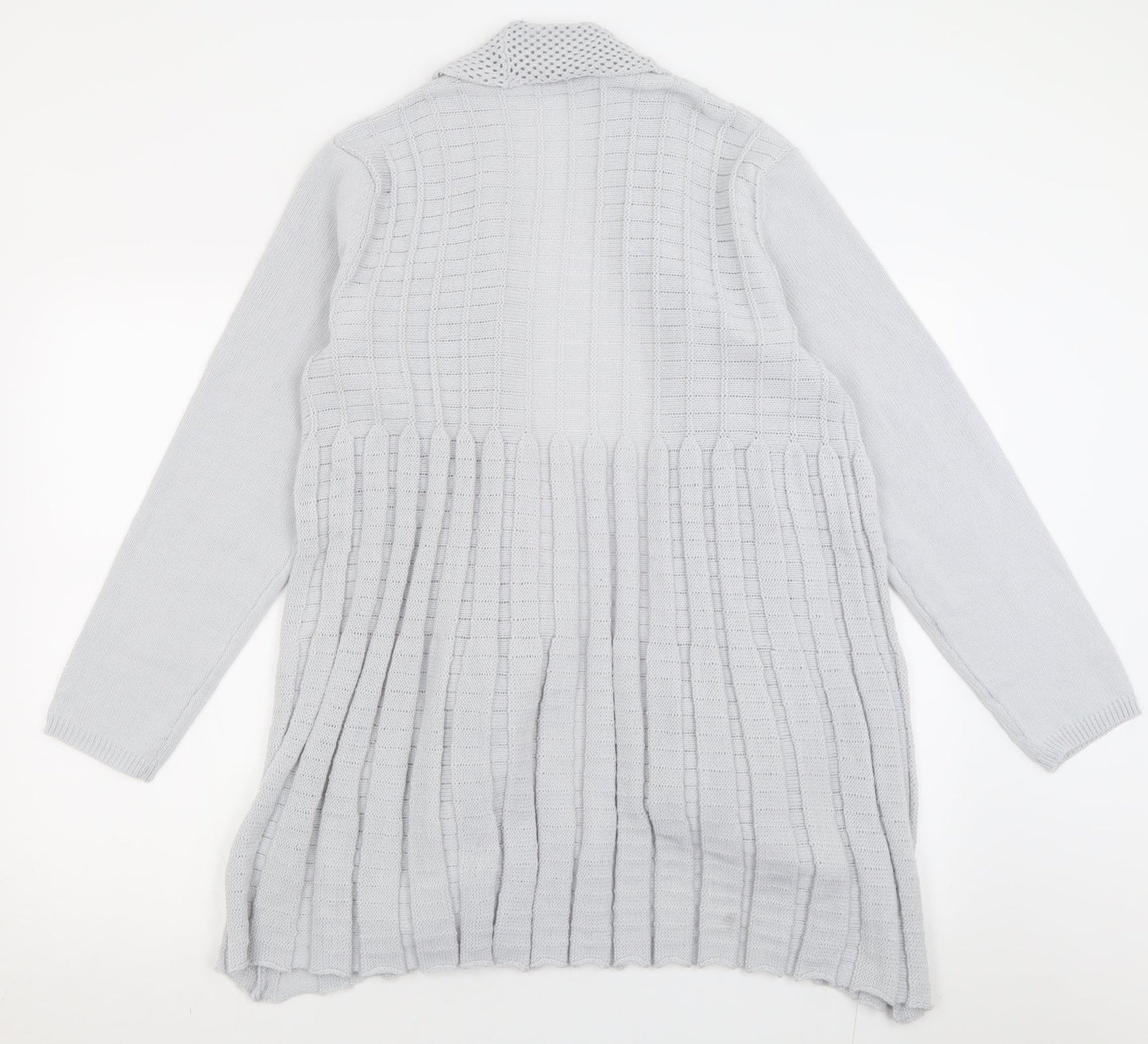 Damart Womens Grey V-Neck  Acrylic Cardigan Jumper Size 10