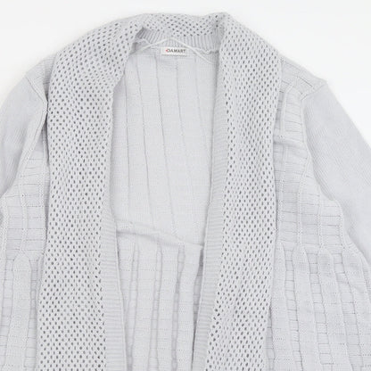 Damart Womens Grey V-Neck  Acrylic Cardigan Jumper Size 10