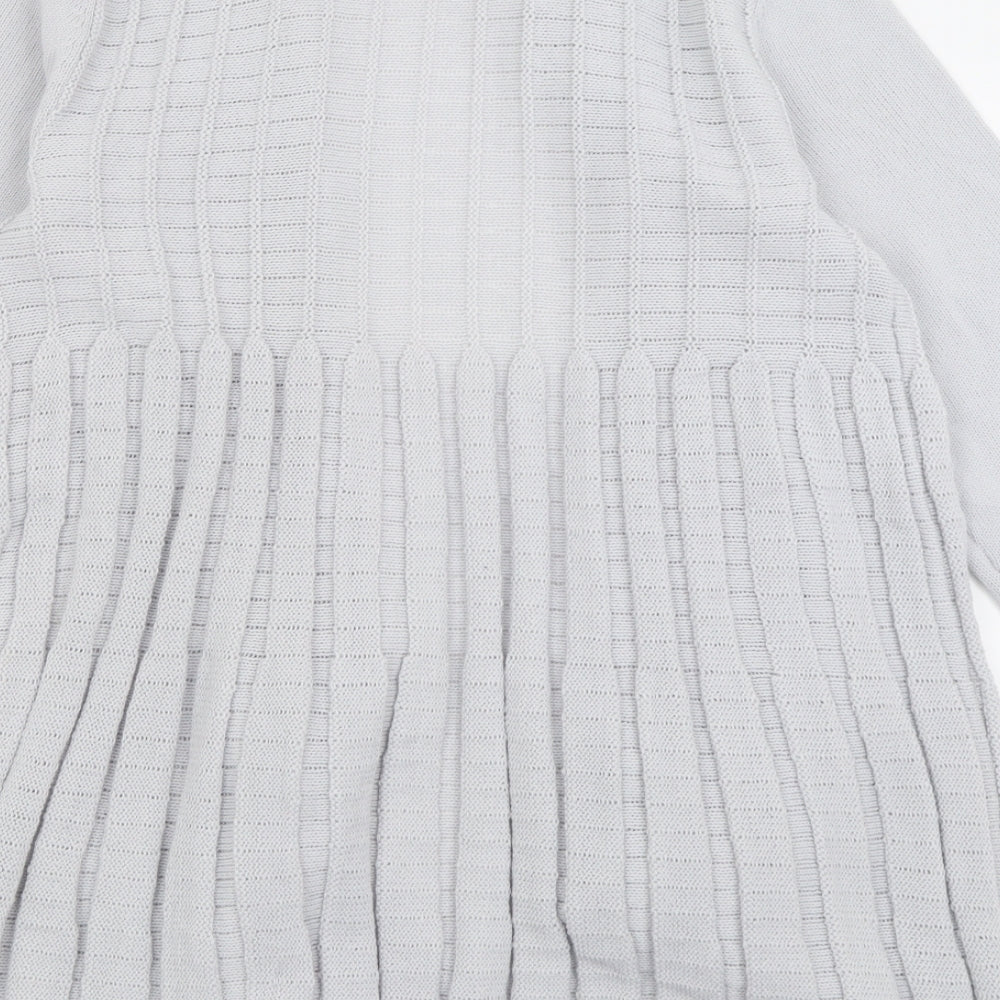 Damart Womens Grey V-Neck  Acrylic Cardigan Jumper Size 10