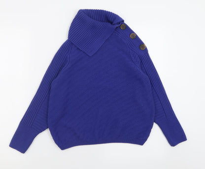 Womens UK Size S Marks and Spencer Blue Pullover Jumper