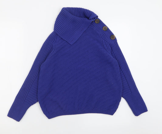 Womens UK Size S Marks and Spencer Blue Pullover Jumper