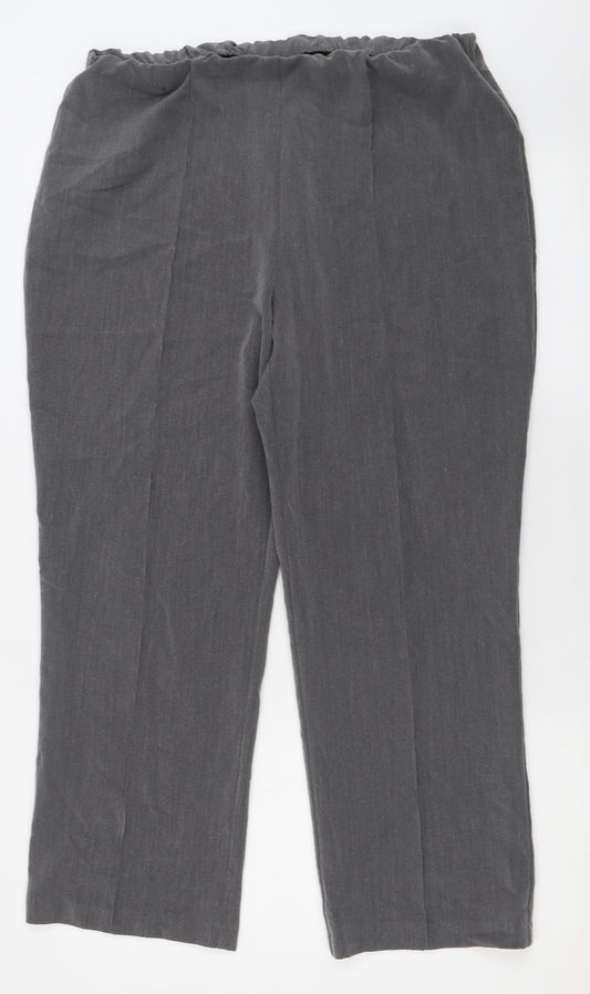 Womens UK Size 16 Vida Vi Regular Fit  Grey Trousers
