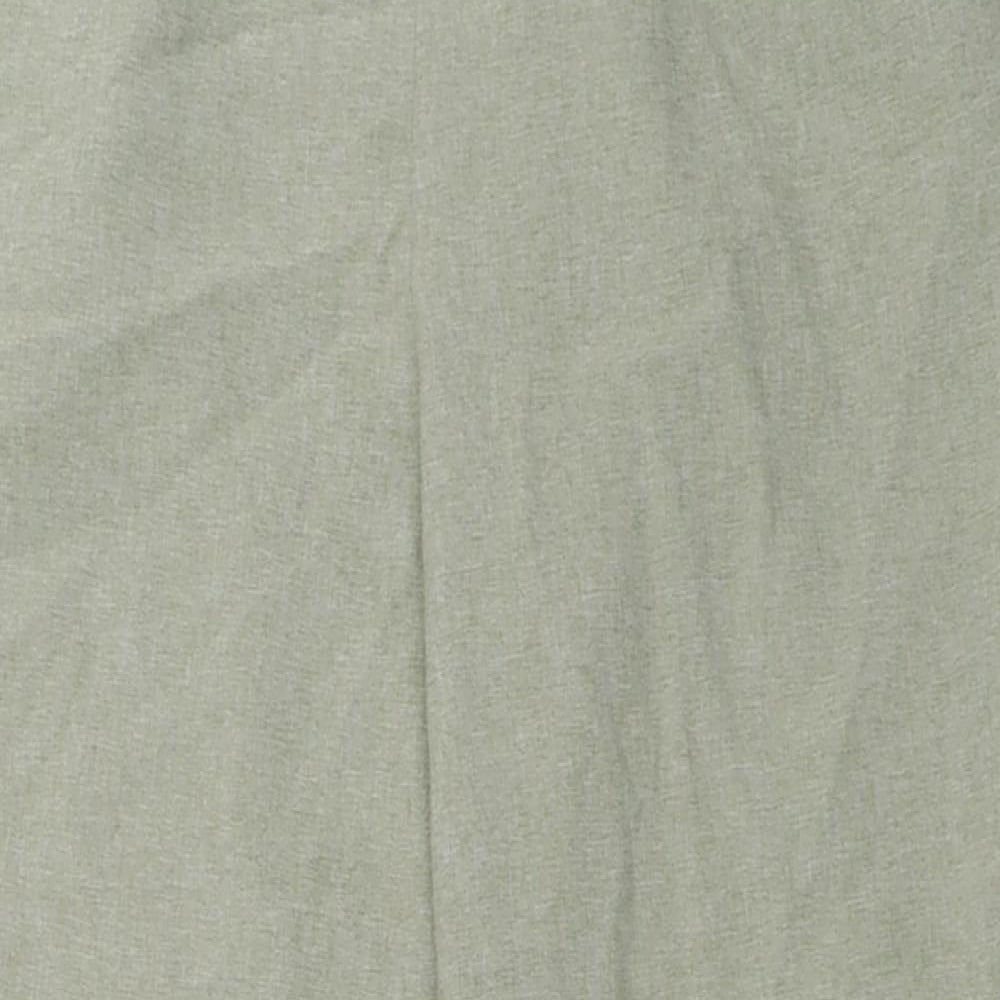 Classic Womens Green  Polyester Trousers  Size 14 L28 in Regular