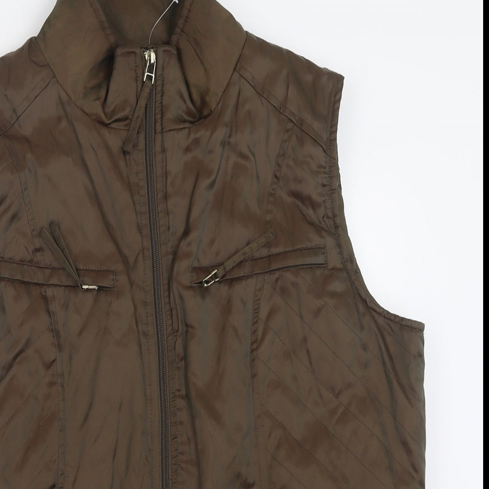 Womens UK Size 10 Lakeland Brown Gilet