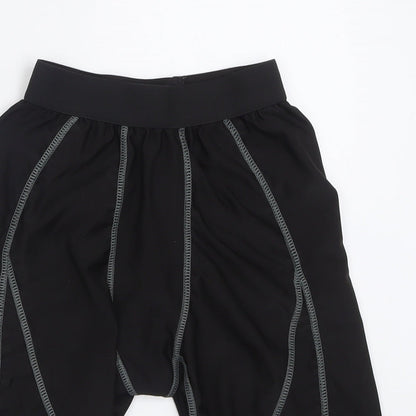 Preworn Mens Black  Polyamide Sweat Shorts Size M L9 in Regular