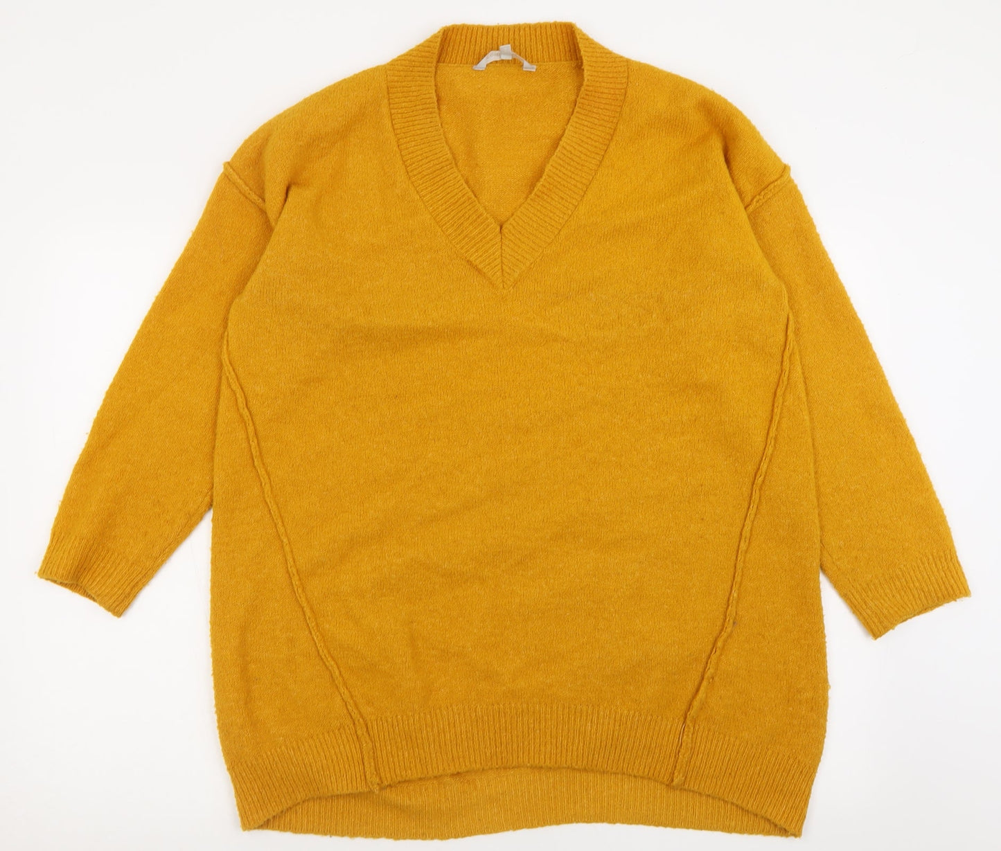 Womens UK Size 14 Red Herring Yellow Pullover Jumper