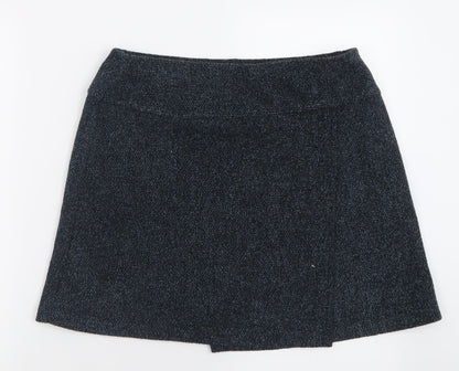 Marks and Spencer Womens Blue  Polyester A-Line Skirt Size 14