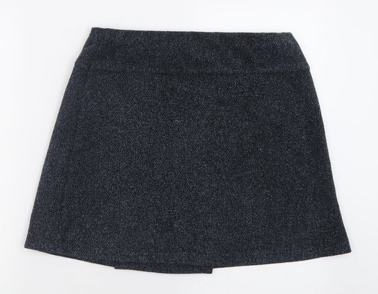 Marks and Spencer Womens Blue  Polyester A-Line Skirt Size 14