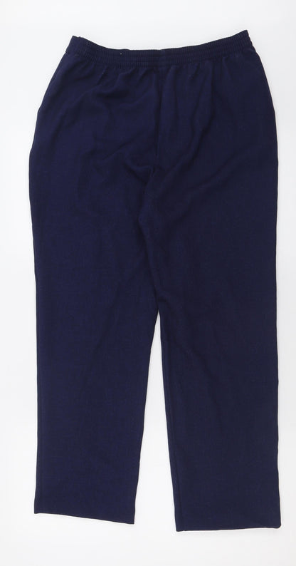 Matalan Womens Blue  Polyester Trousers  Size 12 L27 in Regular