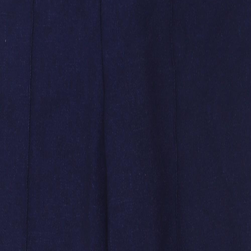 Matalan Womens Blue  Polyester Trousers  Size 12 L27 in Regular