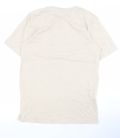 Mens UK Size S Boohoo Man Beige  T-Shirt