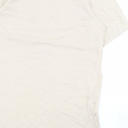 Mens UK Size S Boohoo Man Beige  T-Shirt