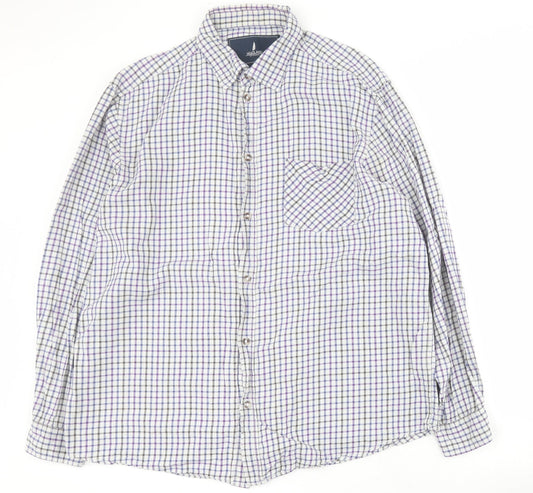Mens UK Size L Headland Premium Blue  Button-Up Long Sleeve Casual Shirt