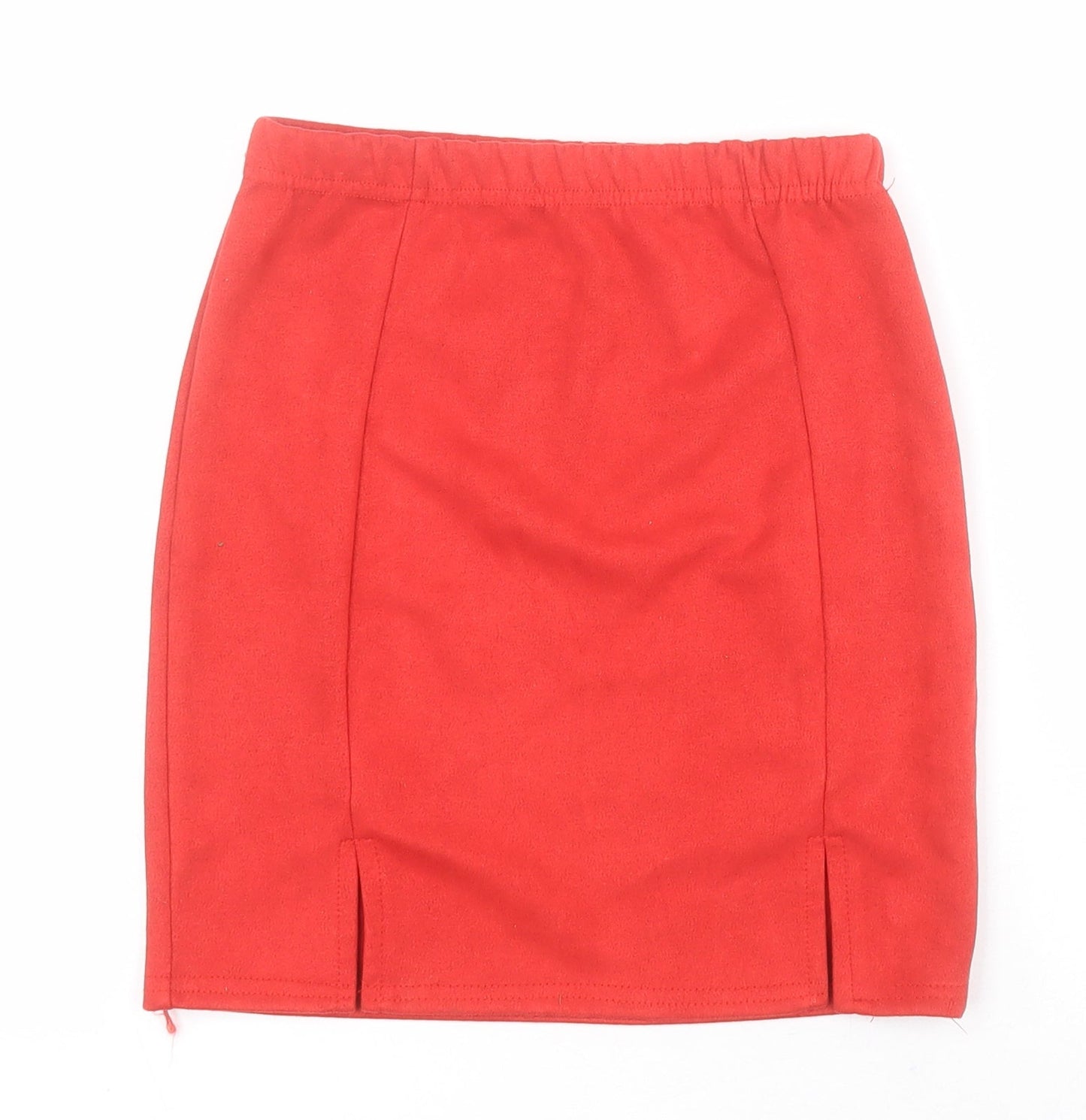 PRETTYLITTLETHING Womens Red  Polyester Mini Skirt Size 6