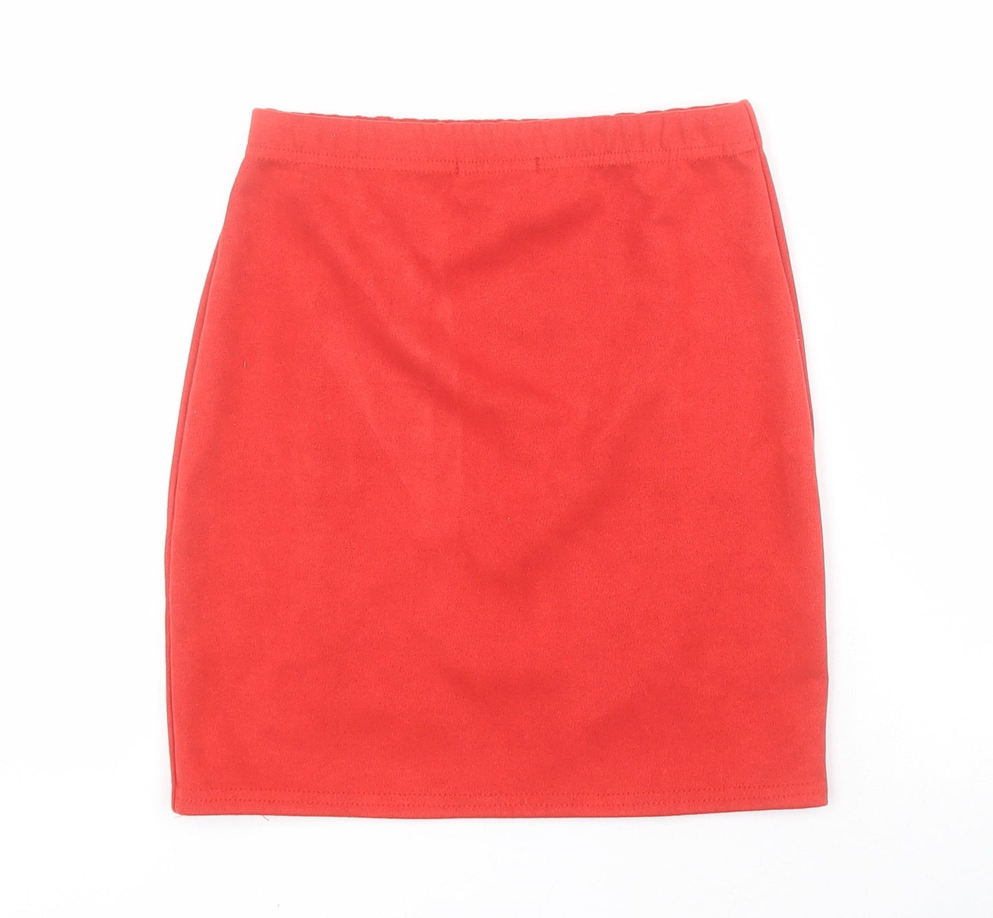 PRETTYLITTLETHING Womens Red  Polyester Mini Skirt Size 6