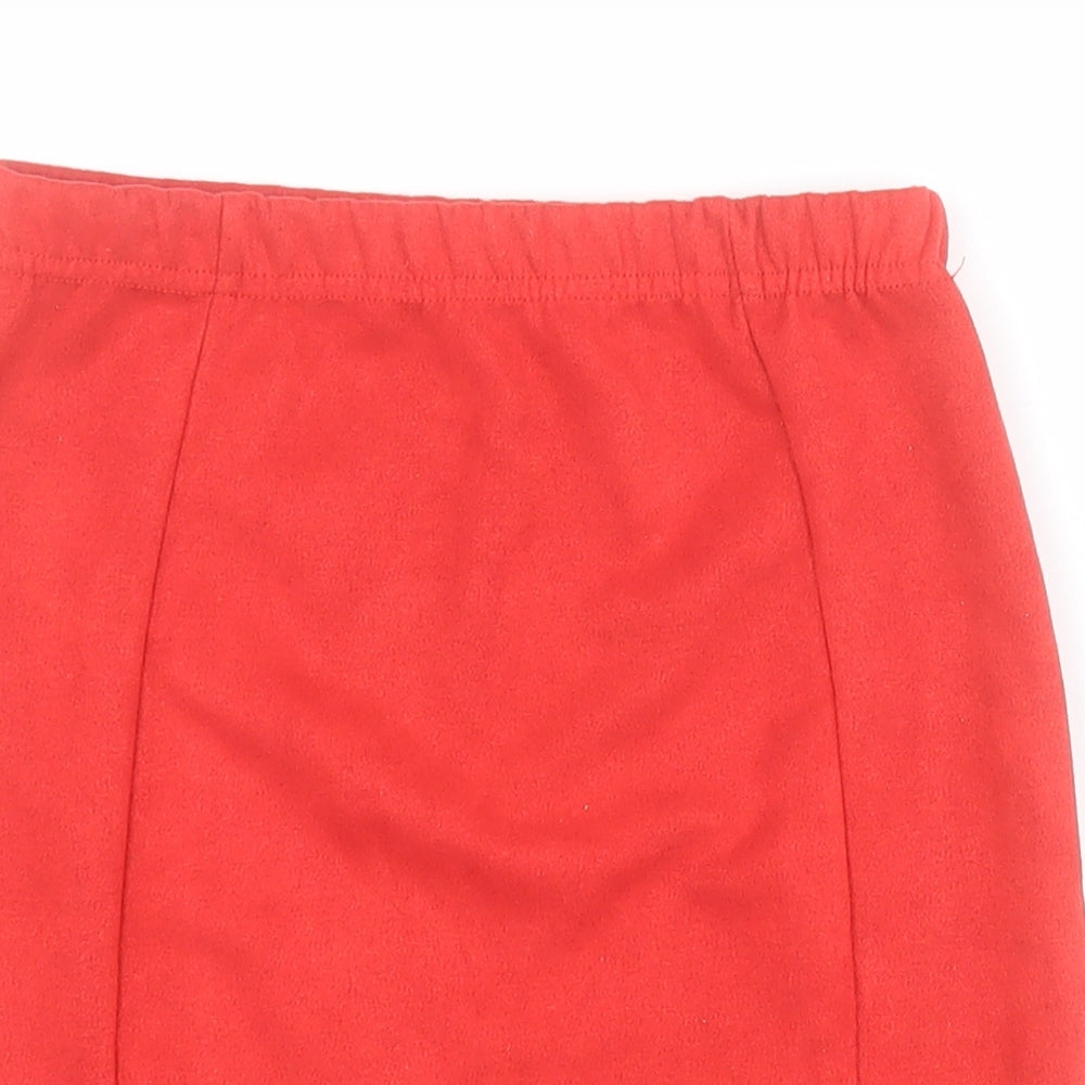 PRETTYLITTLETHING Womens Red  Polyester Mini Skirt Size 6