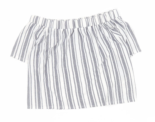 Womens UK Size 6 Topshop White Basic Blouse