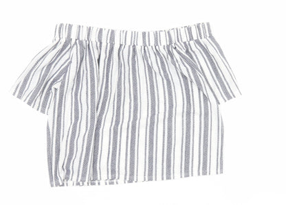 Womens UK Size 6 Topshop White Basic Blouse