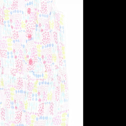 F&F Baby White Floral Cotton Coverall One-Piece Size 3-6 Months  Snap