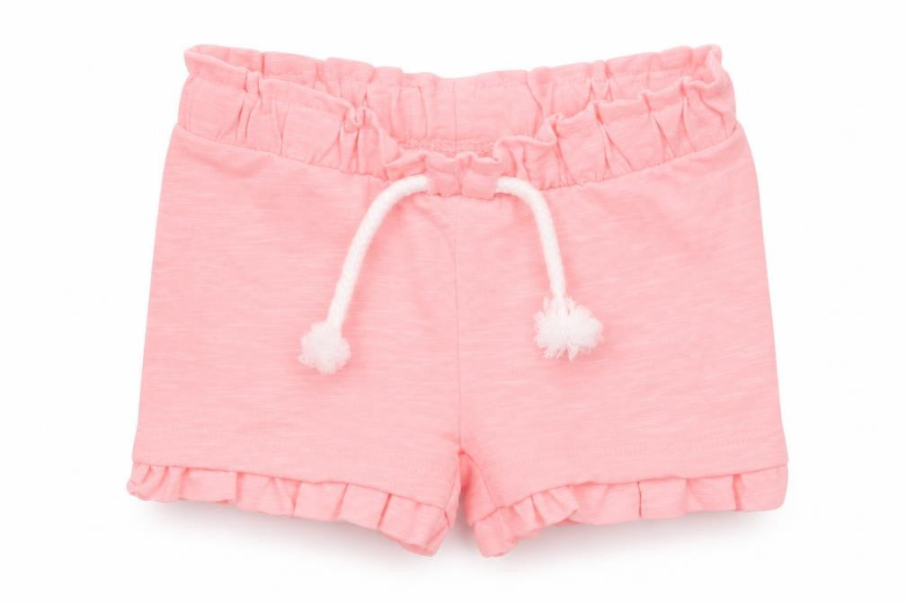 Front view of F&F Baby Pink Polyester sweatpants, size 3-6, Months Drawstring
