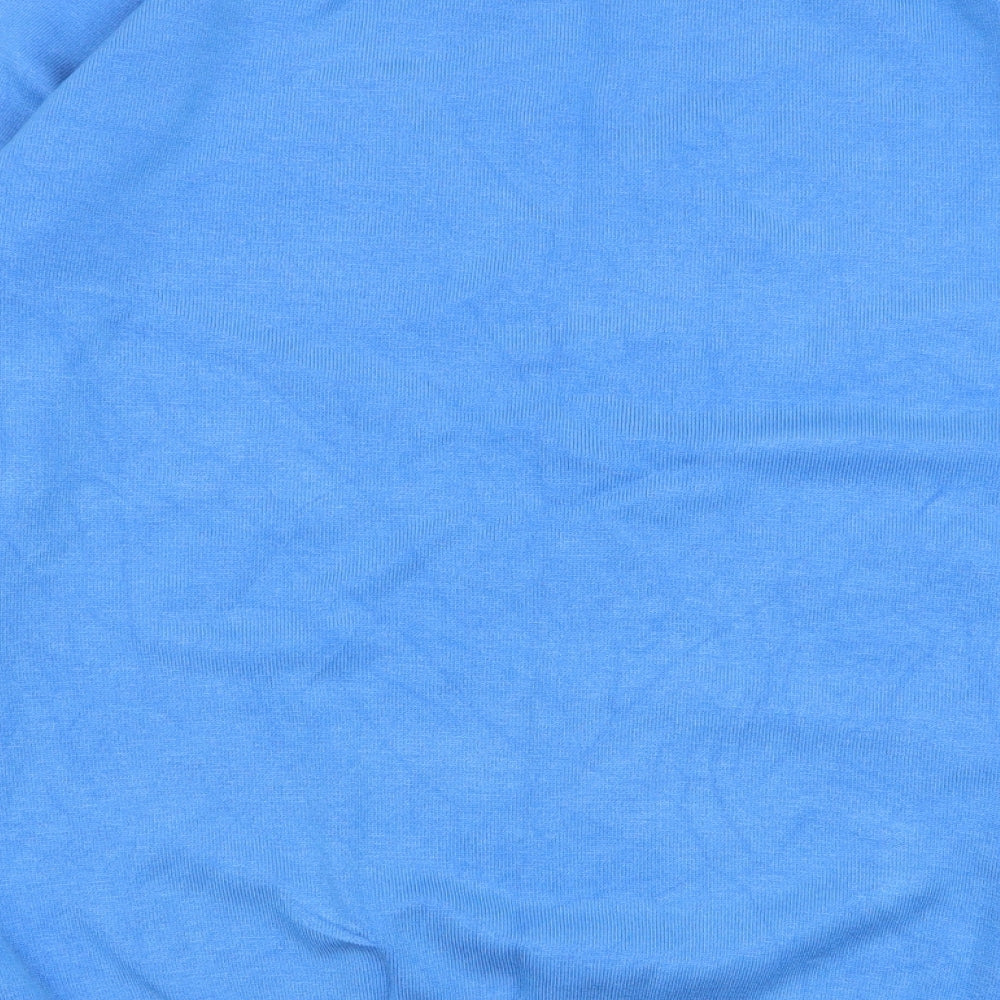 Dunnes Stores Mens Blue Round Neck  Viscose Pullover Jumper Size L