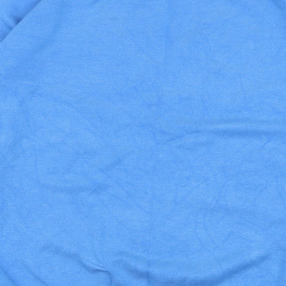 Dunnes Stores Mens Blue Round Neck  Viscose Pullover Jumper Size L