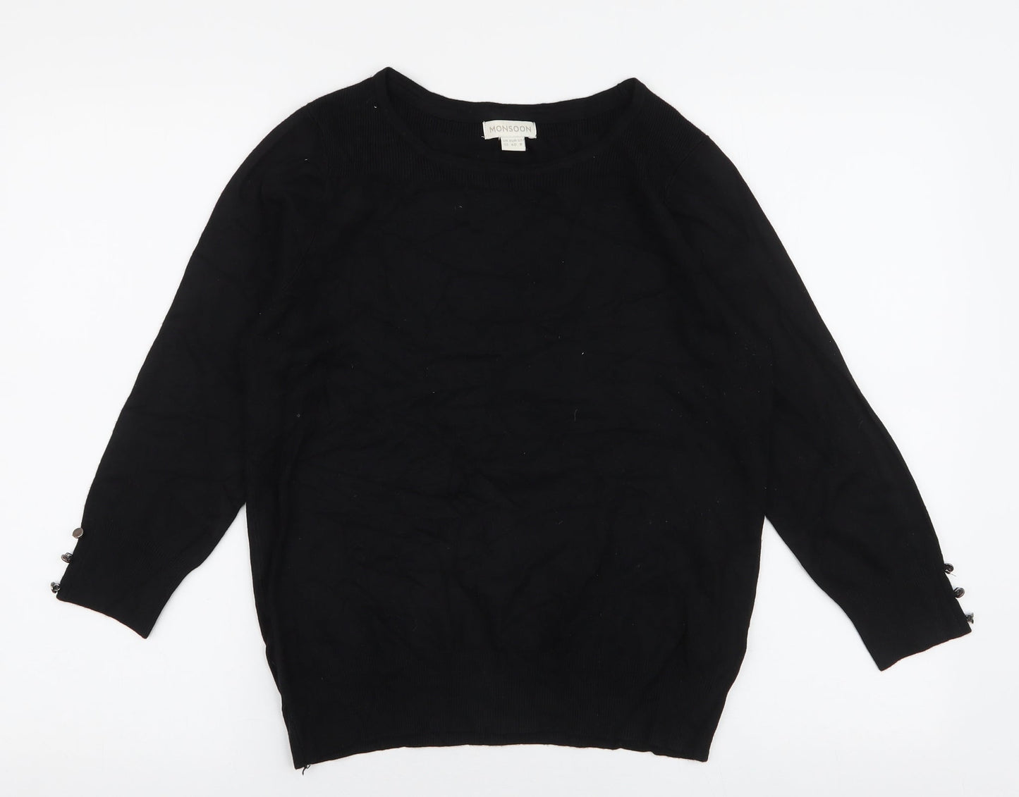 Womens UK Size 12 Monsoon Black Pullover Jumper