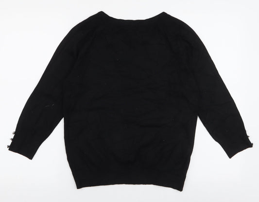 Womens UK Size 12 Monsoon Black Pullover Jumper
