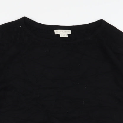Womens UK Size 12 Monsoon Black Pullover Jumper