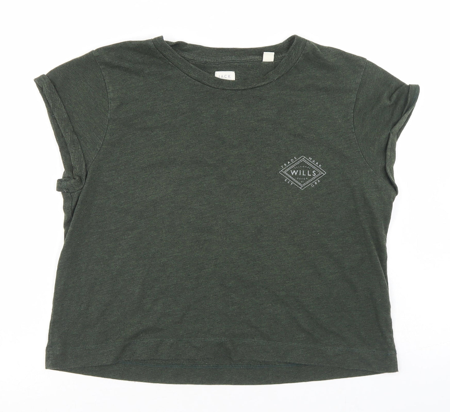 Womens UK Size 6 Jack Wills Green Basic T-Shirt