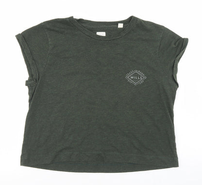 Womens UK Size 6 Jack Wills Green Basic T-Shirt