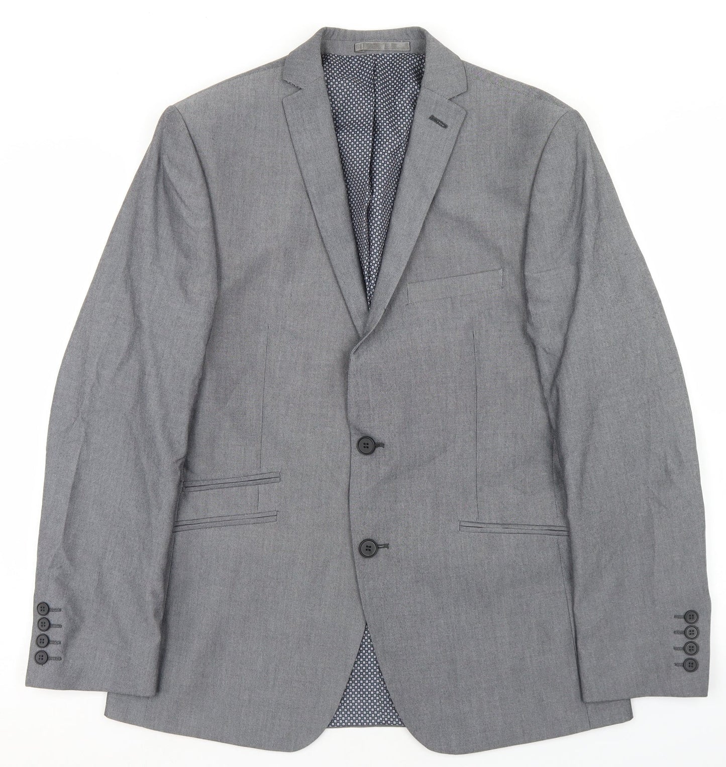 Mens UK Size 40 Limehaus Regular Grey Suit Jacket
