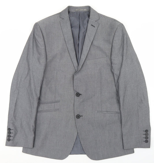 Mens UK Size 40 Limehaus Regular Grey Suit Jacket