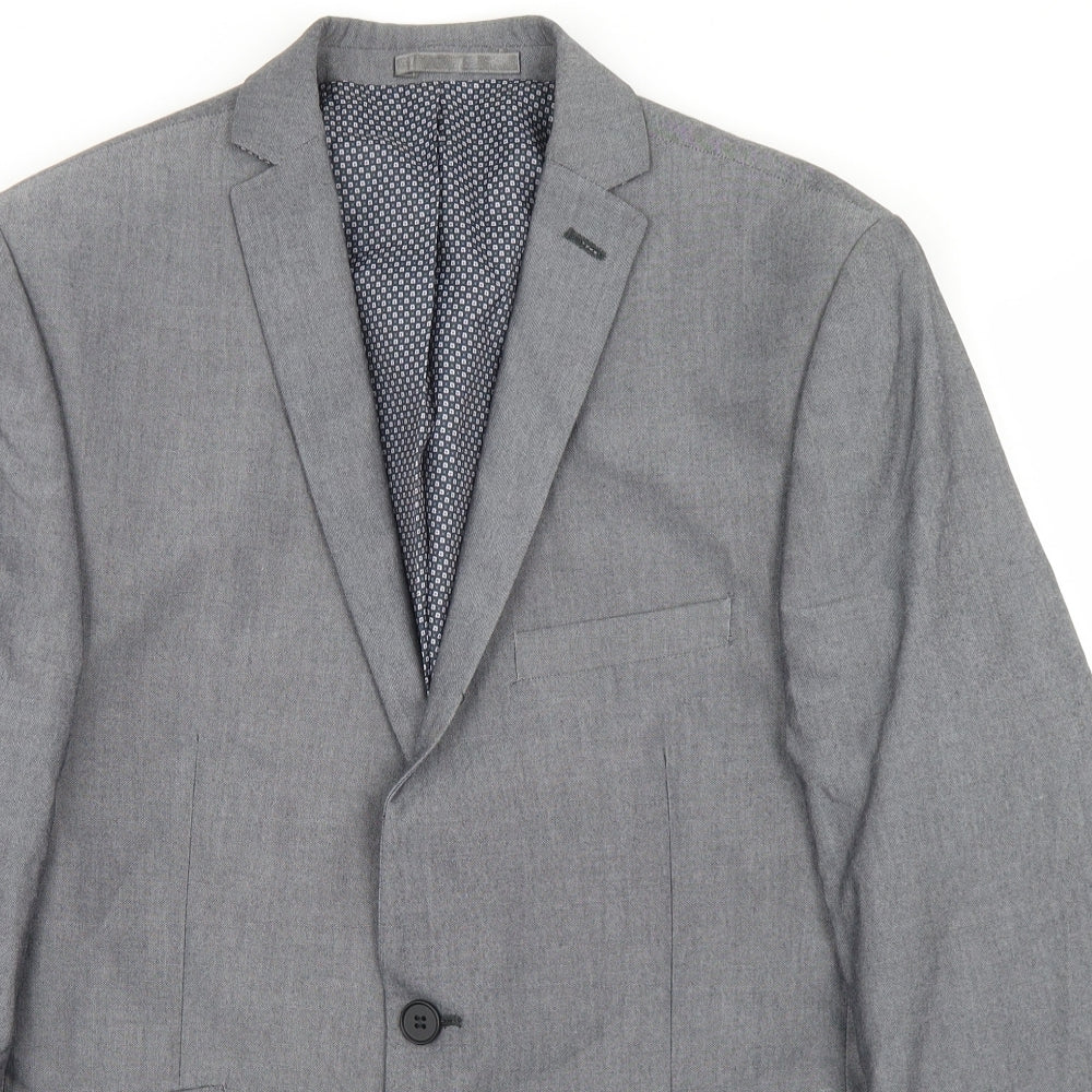 Mens UK Size 40 Limehaus Regular Grey Suit Jacket