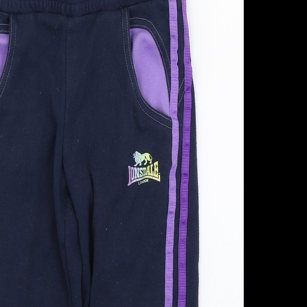 Londsdale Girls Purple  Polyester Jogger Trousers Size 7-8 Years  Regular Pullover