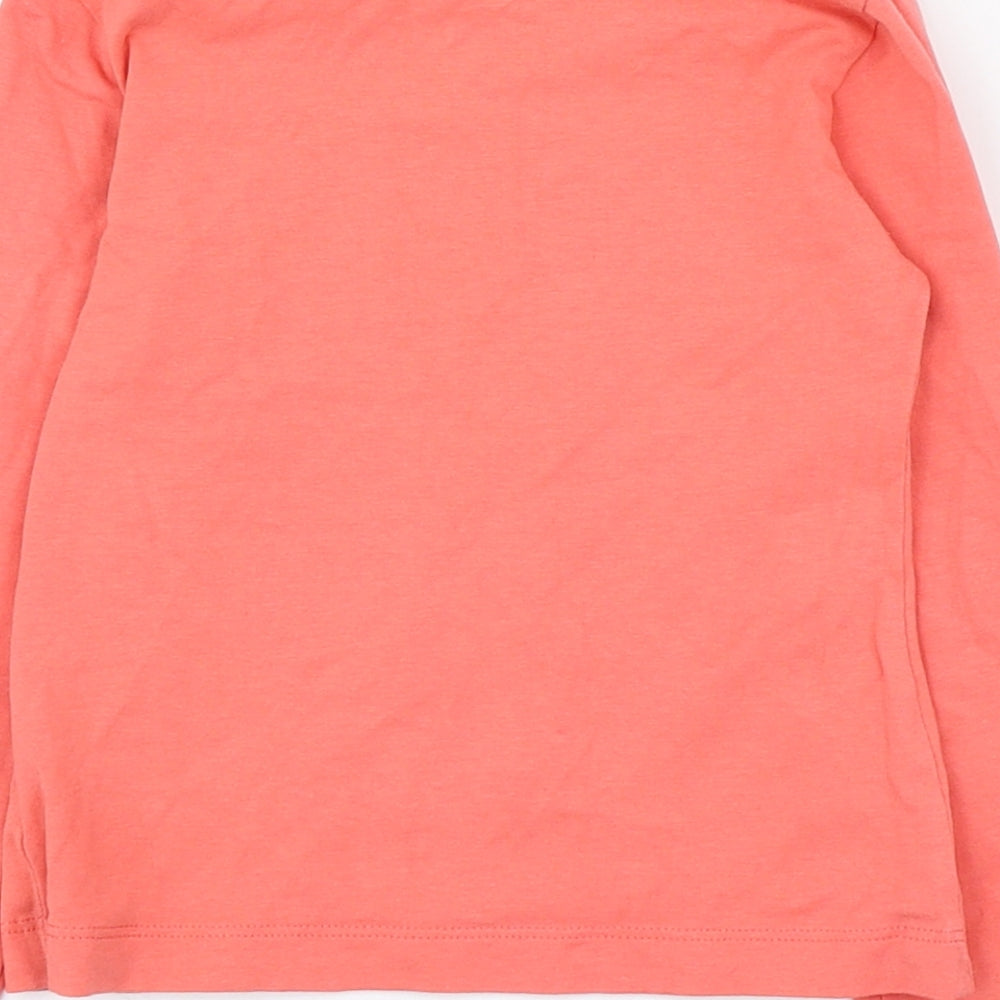 Brand and care label for St Bernard girls’ pink cotton basic t-shirt, size 3, years round neck pullover