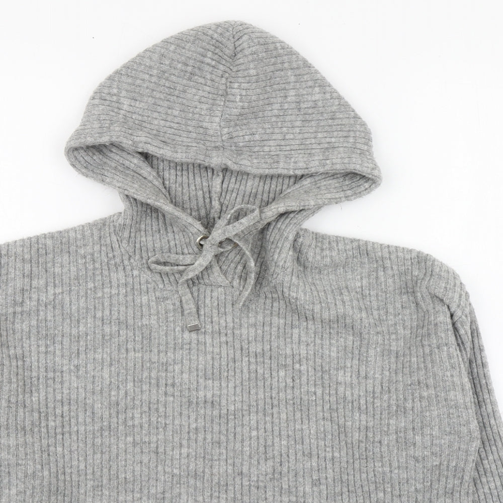 Urban Biss Womens Grey Round Neck  Acrylic Pullover Jumper Size 10