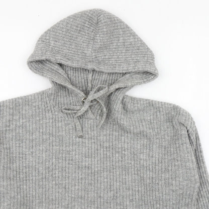 Urban Biss Womens Grey Round Neck  Acrylic Pullover Jumper Size 10
