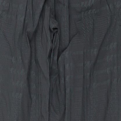 Masai Mens Grey Plaid Viscose Trousers  Size L L29 in Regular Zip
