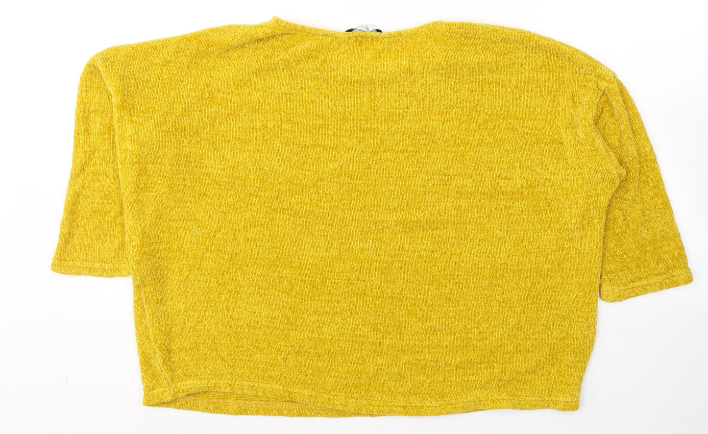 TU Womens Yellow  Acrylic Jersey T-Shirt Size 16 Round Neck