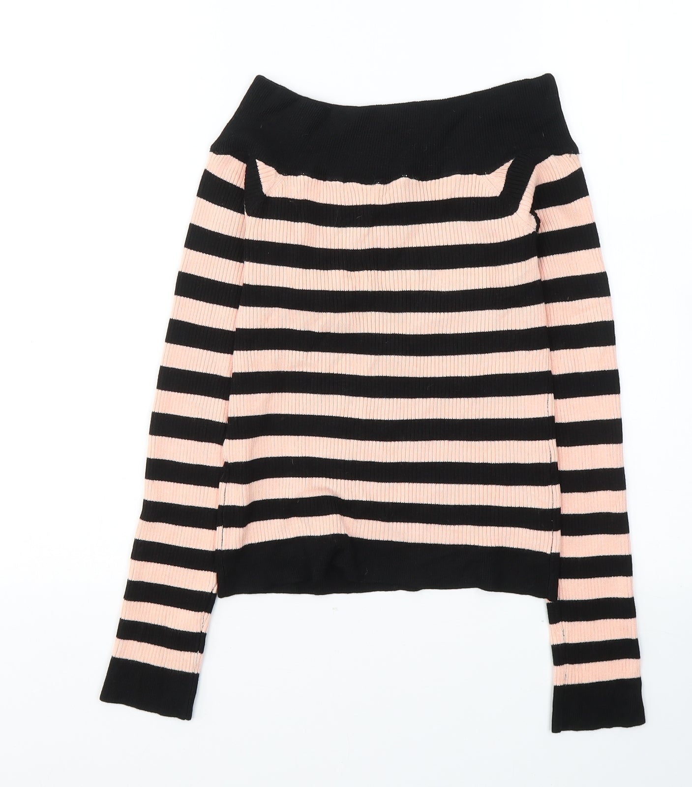 Womens UK Size 12 Miss Selfridge Black Jersey Blouse