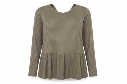 Womens UK Size 16 Capsule Green Jersey Blouse