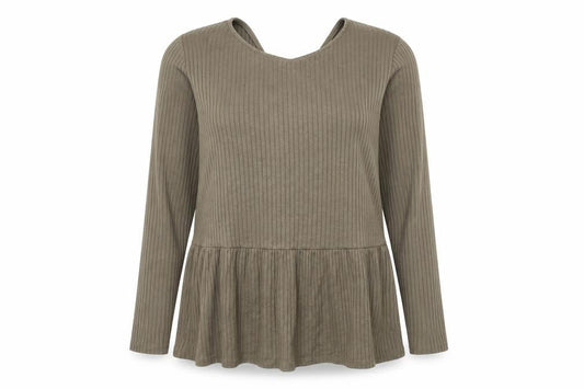 Womens UK Size 16 Capsule Green Jersey Blouse