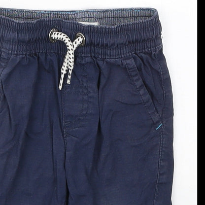 Blue Zoo Boys Blue  Cotton Cargo Jeans Size 12-18 Months  Pullover
