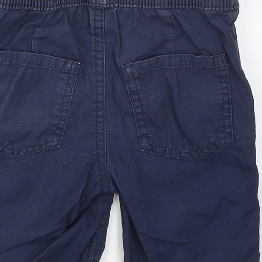 Blue Zoo Boys Blue  Cotton Cargo Jeans Size 12-18 Months  Pullover