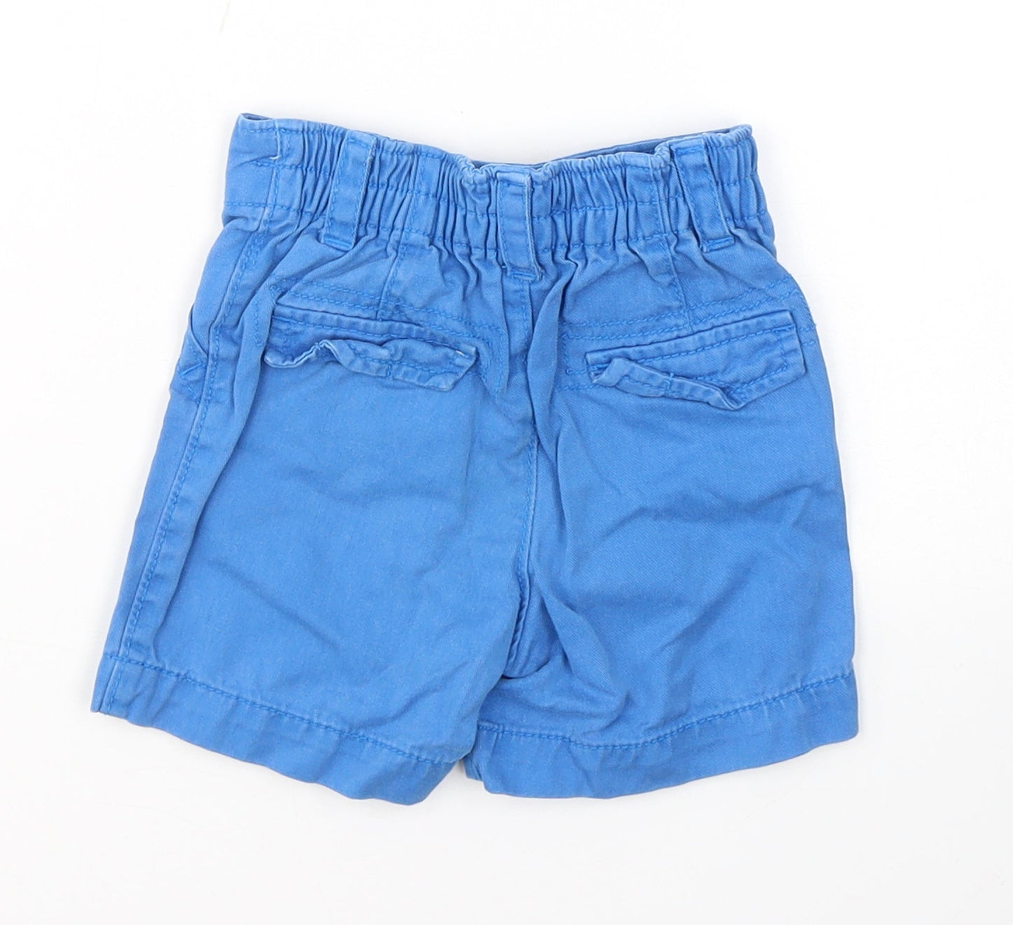 George Boys Blue  Cotton Cropped Jeans Size 9-12 Months  Button