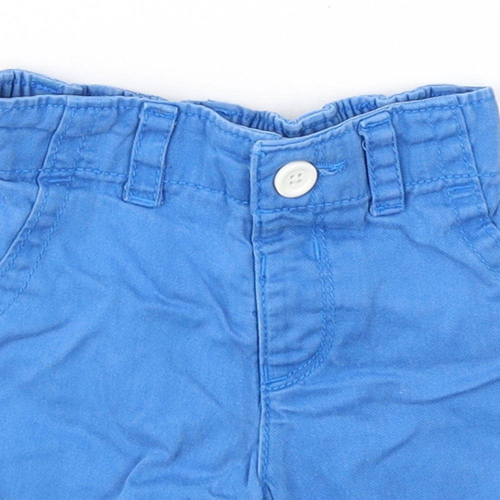 George Boys Blue  Cotton Cropped Jeans Size 9-12 Months  Button