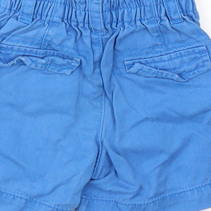 George Boys Blue  Cotton Cropped Jeans Size 9-12 Months  Button