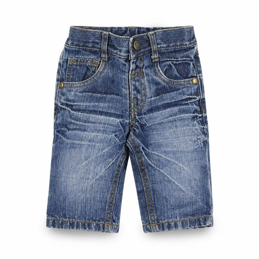 NEXT Boys Blue  Cotton Capri Jeans Size 3-6 Months  Button